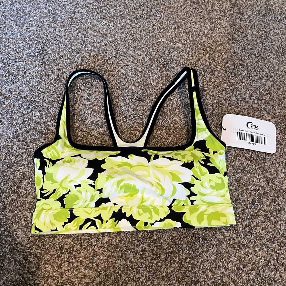 ZYIA Green Rosamunde Sports Bra - size XS